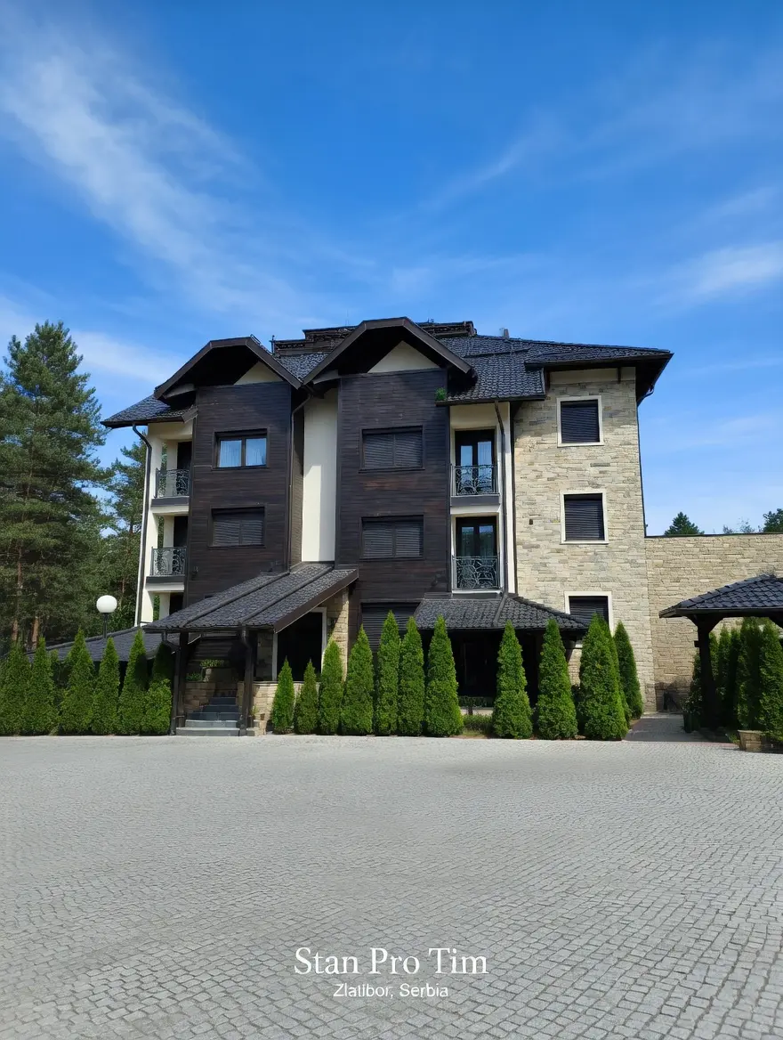 Uredjene zelene površine ispred stambene zgrade